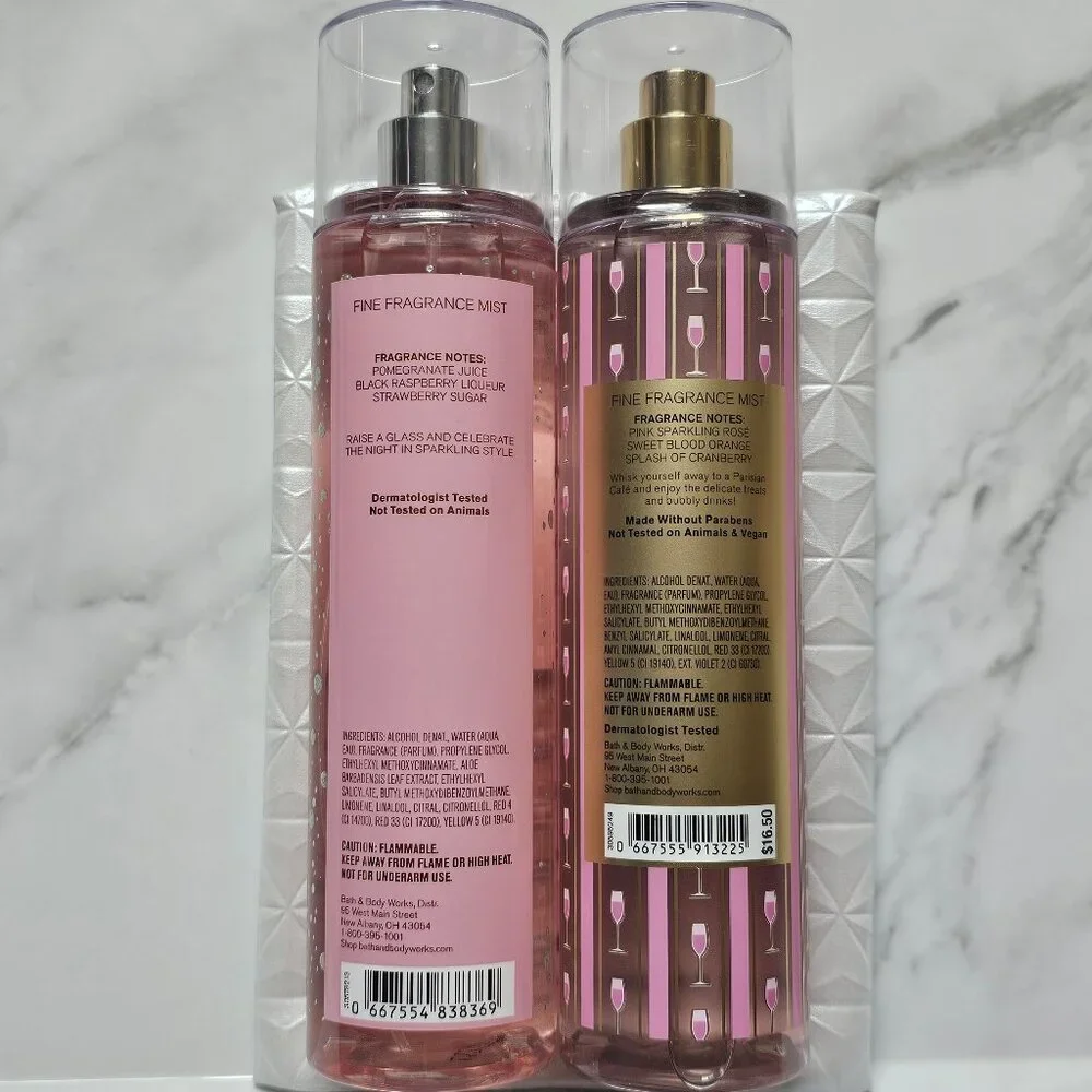 Bath & Body Works BUBBLY ROSE + TRIPLE BERRY MARTINI Fragrance Mists (8 oz. ea.) - Picture 2 of 3